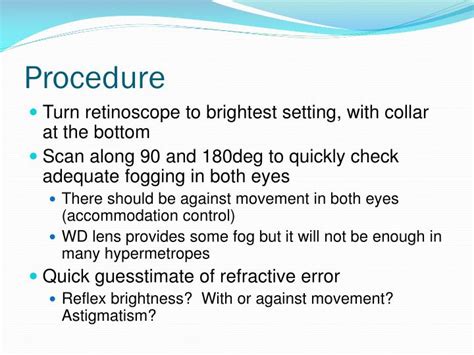 PPT - Retinoscopy PowerPoint Presentation - ID:1782161