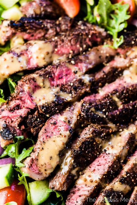 Best Steak Salad with Creamy Balsamic Vinaigrette - The Endless Meal®