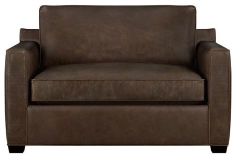 Davis Leather Twin Sleeper Sofa - Modern - Sleeper Sofas - by Crate&Barrel