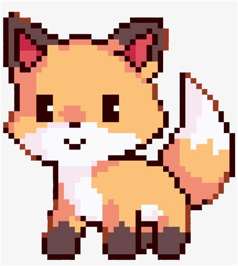 Easy Minecraft Fox Pixel Art Cute Pixel Art Fox Pixel Art Stock | Hot ...