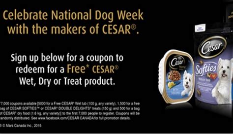 Canadian Daily Deals: Cesar Free Dog Food Coupon