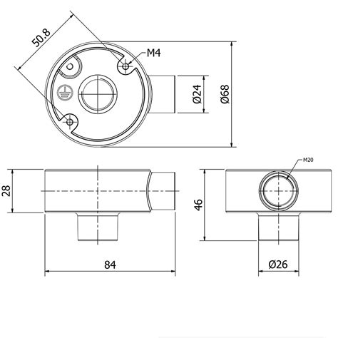 1 Way And Threaded 20mm Conduit Outlet Junction Box