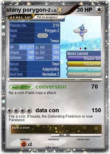 Pokémon shiny porygon z 2 2 - conversion - My Pokemon Card