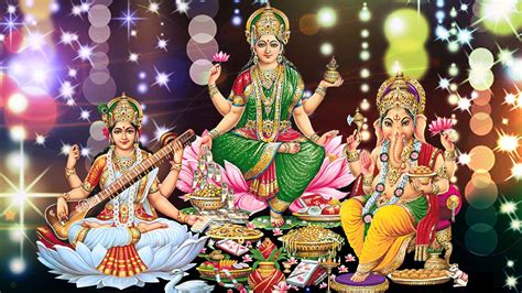 Goddess Lakshmi Ganesh And Saraswati Wallpapers - Lakshmi God Hd Wallpaper Download - 1920x1080 ...