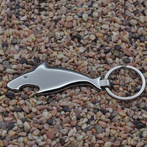 Chrome Shark Bottle Opener Deluxe Keychain