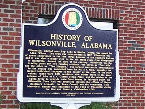 History of Wilsonville, Alabama - Wilsonville, AL - Alabama Historical Markers on Waymarking.com