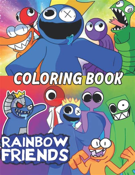 Buy Rainbow Friends Coloring Book: 60+ Super Cute, Big and Easy Designs with Rainbow Friends ...