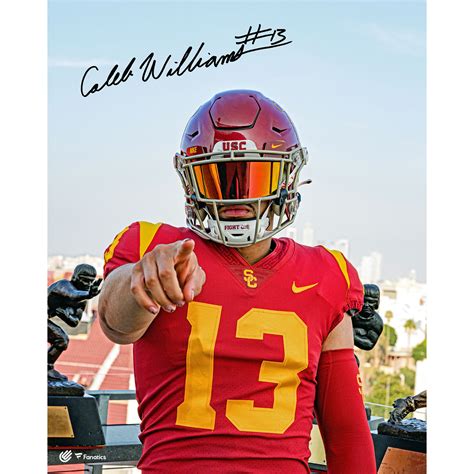 Caleb Williams USC Trojans Autographed 16" x 20" Pointing Photograph