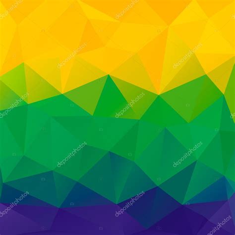 Abstract polygon background. Brazil flag colors. Vector. Stock Vector Image by ©almoond #46722293