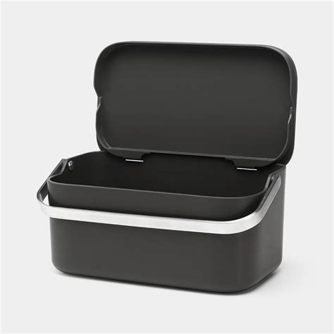 SinkSide Food Waste Caddy, 1.8L - Dark Grey | Brabantia
