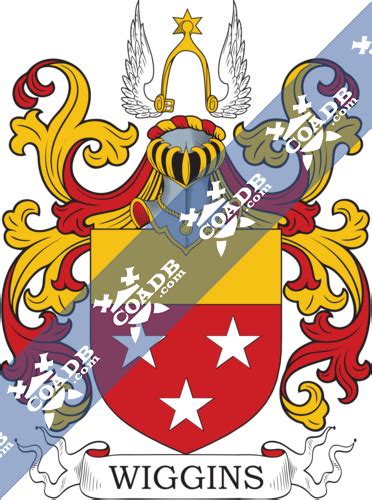 Wiggins Family Crest, Coat of Arms and Name History