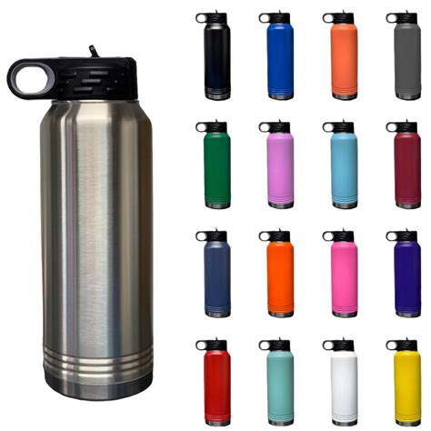 32 oz Stainless Steel Powder Coated Blank Insulated Sport Water Bottle ...