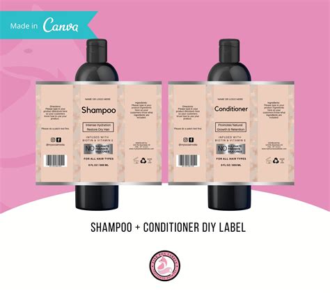 DIY SHAMPOO LABEL Product Label Custom Product Label - Etsy