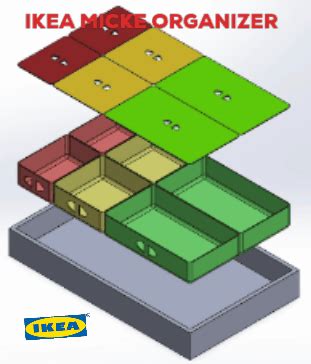 STL file IKEA MICKE ORGANIZER 🪑 ・3D print design to download・Cults