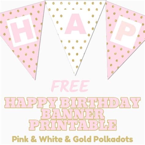 Free Happy Birthday Banner Printable (17 Unique Banners For Your Party ...