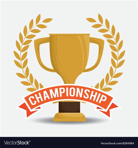 Champions trophy design Royalty Free Vector Image