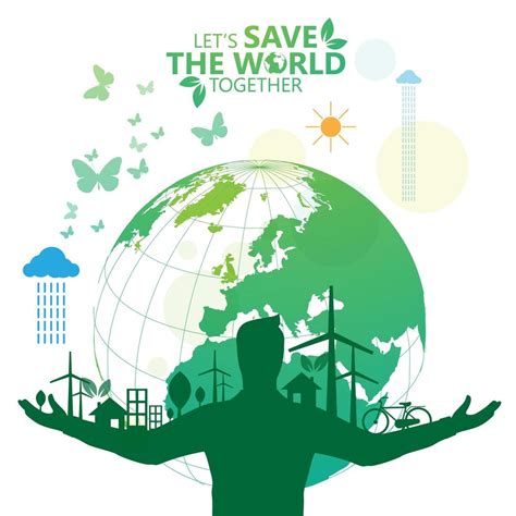 Save the World Green Environmental Poster - Download Free Vectors ...