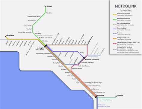 Metrolink Los Angeles Map