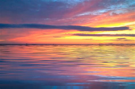 The Sky Sea Dawn Horizon Sunset Clouds Ocean Wallpape - vrogue.co