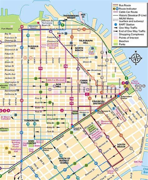 Printable San Francisco Cable Car Map