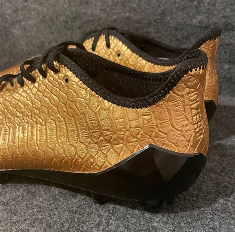 Men’s Adidas Adizero 5-Star BW077 Football Cleats Gold Black Snakeskin ...