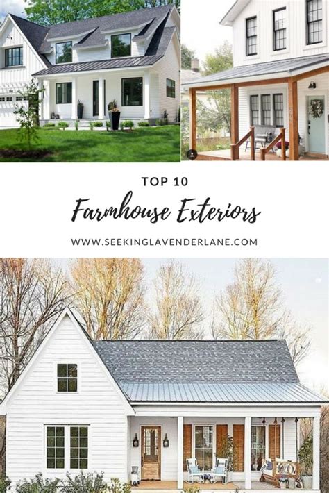 Top 10 White Farmhouse Exteriors - Seeking Lavender Lane