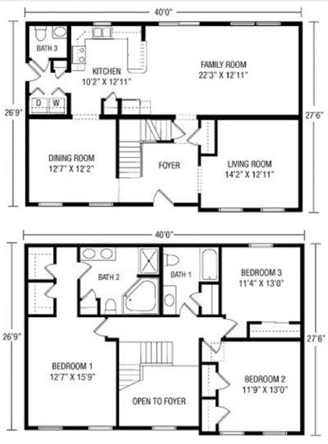 2 storey house plans floor plan with perspective new nor ... Cape House Plans, Two Storey House ...