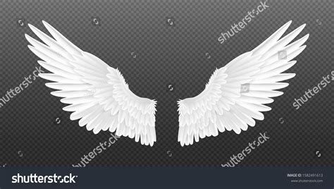 Realistic Angel Wings White Isolated Pair Stock Vector (Royalty Free ...