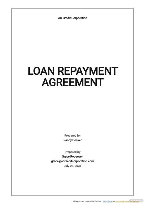 Car Loan Repayment Agreement Template - Google Docs, Word, Apple Pages | Template.net