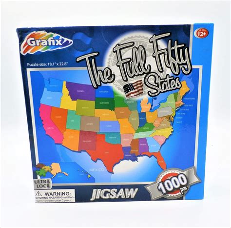 Amazon.com: 1000 Piece Puzzle: The Full Fifty States [18.1'' x 22.8''] : Toys & Games