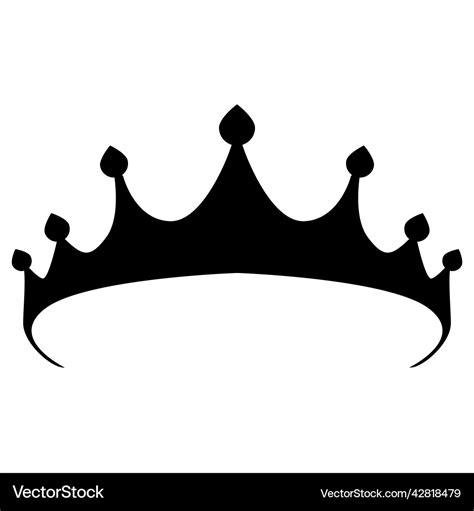 Crown silhouette in black vintage victorian style Vector Image