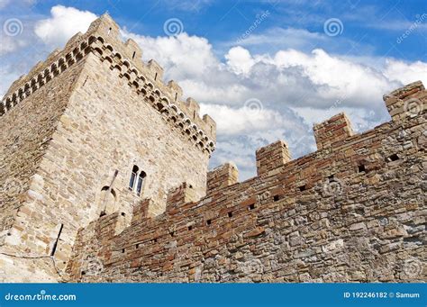 Ancient Historic Genoese Castle or Fortress Stock Photo - Image of archaeology, protection ...