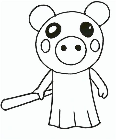 Badgy Piggy Roblox Coloring Page - Free Printable Coloring Pages for Kids