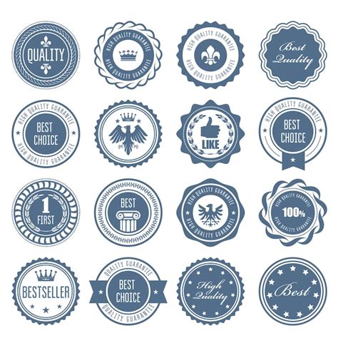 Premium Vector | Emblems, badges and stamps - awards and seals designs