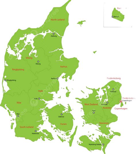 Green Denmark Map Geography Travel Background Vector, Geography, Travel, Background PNG and ...