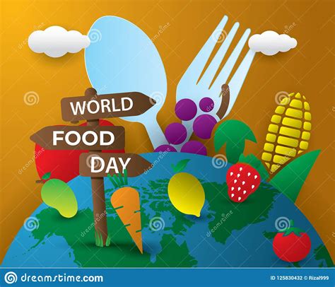 World Food Day Tourism Day Illustration World Food Stock Vector ...