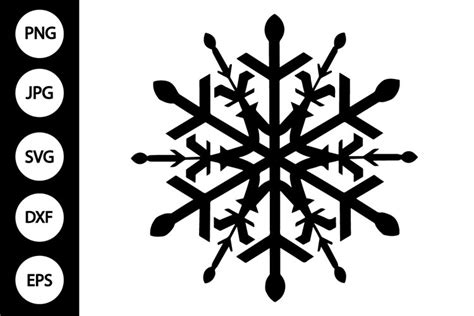 Silhouette Snowflake SVG (3173609)