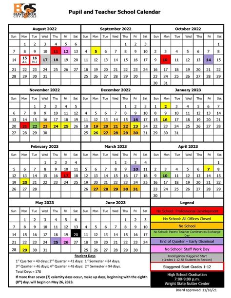 Calendar | Beavercreek City Schools