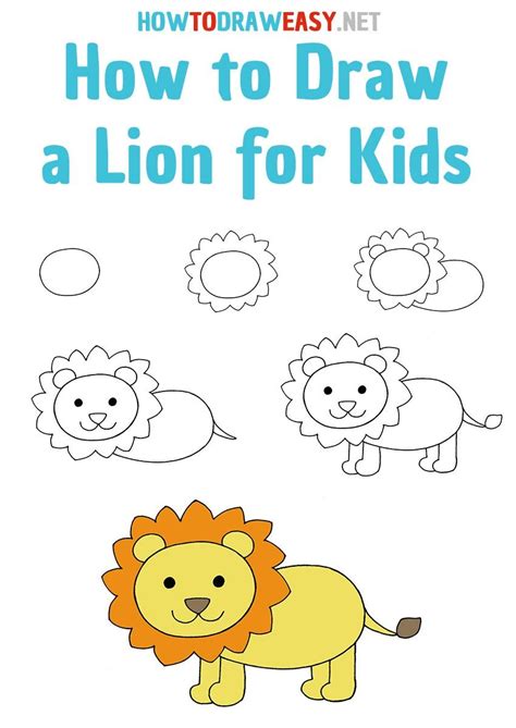 How to Draw a Lion for Kids