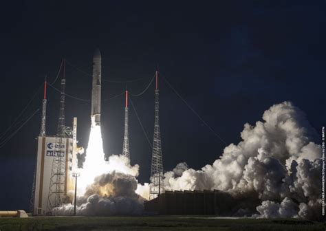 Photos: Ariane 5 rocket blazes into orbit – Spaceflight Now