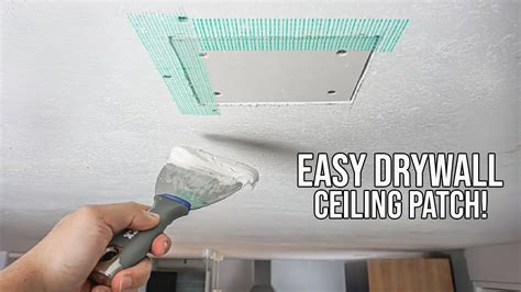 How To Repair A Drywall Ceiling Hole From Start To Finish | DIY For Beginners! - YouTube