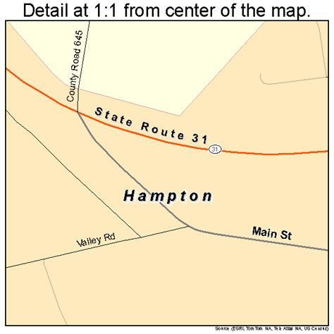 Hampton New Jersey Street Map 3429460