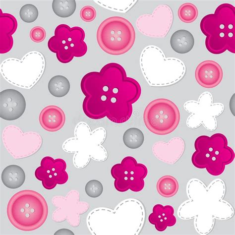 Seamless Pattern with Sewing Buttons Stock Vector - Illustration of ...