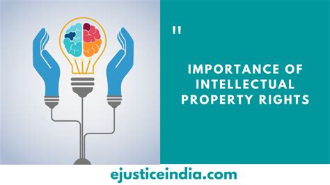 Importance of Intellectual Property Rights - E-Justice India