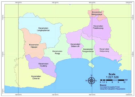 Pangandaran District map. | Download Scientific Diagram