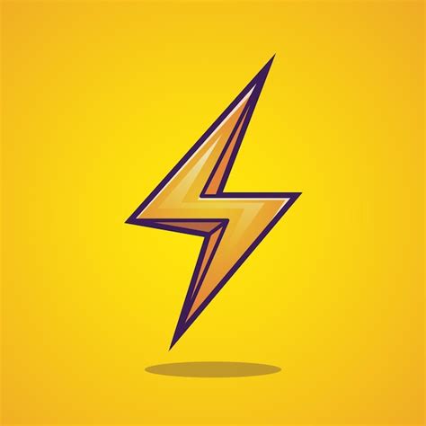 Free Vector | Lightning Thunder Sign Cartoon Symbol. Isolated.