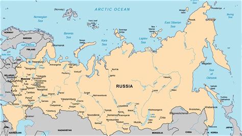 Major Cities Of Russia Map - Alvina Margalit