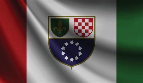 Federation of Bosnia and Herzegovina flag waving. Background for ...