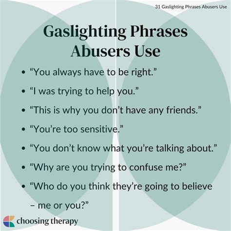 31 Common Gaslighting Phrases & How to Respond