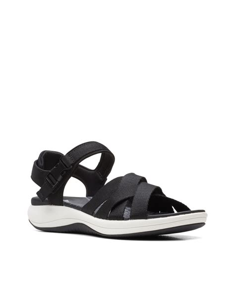 Clarks Women's Cloudstepper Mira Tide Sandals Women's Shoes In Black ...